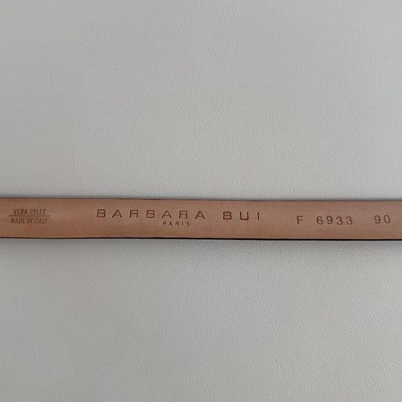 Barbara Bui Black Skinny Spiked Double Wrap Belt Size 90 - Picture 9 of 9